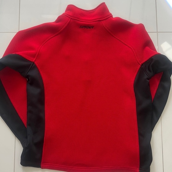 Spyder Black and Red BANDIT HALF ZIP
FLEECE JACKET Size M - Picture 4 of 5